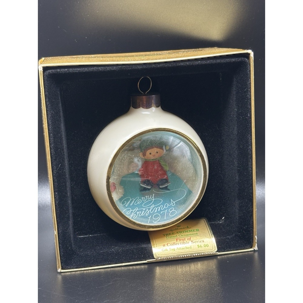 Vintage Hallmark 1978 Tree Trimmer Ornament Ice Skater Bulb